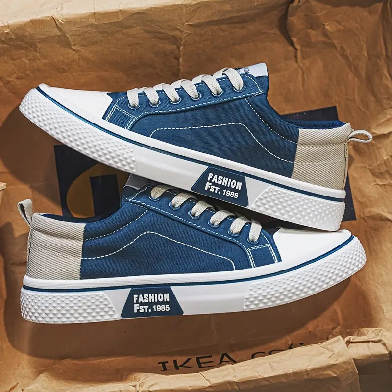 Emmett - Cushioned Lace Up Canvas Sneakers 6