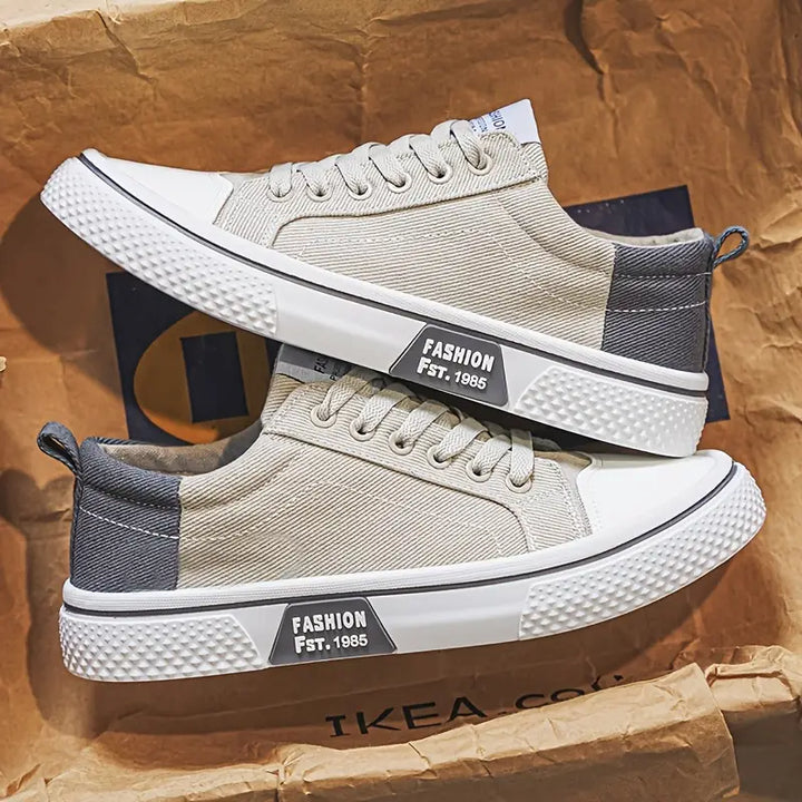 Emmett - Cushioned Lace Up Canvas Sneakers 7