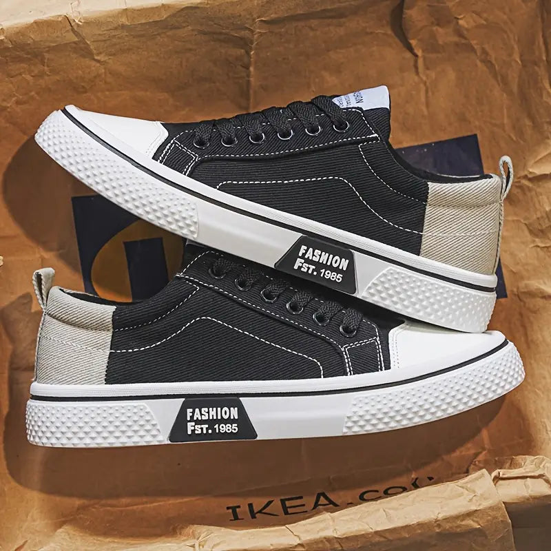 Emmett - Cushioned Lace Up Canvas Sneakers 8