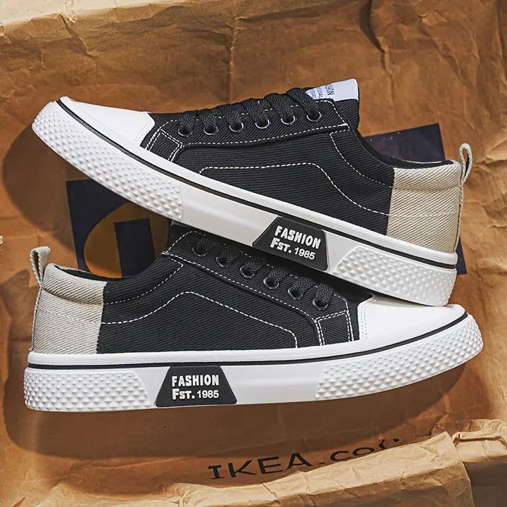Emmett - Cushioned Lace Up Canvas Sneakers 8