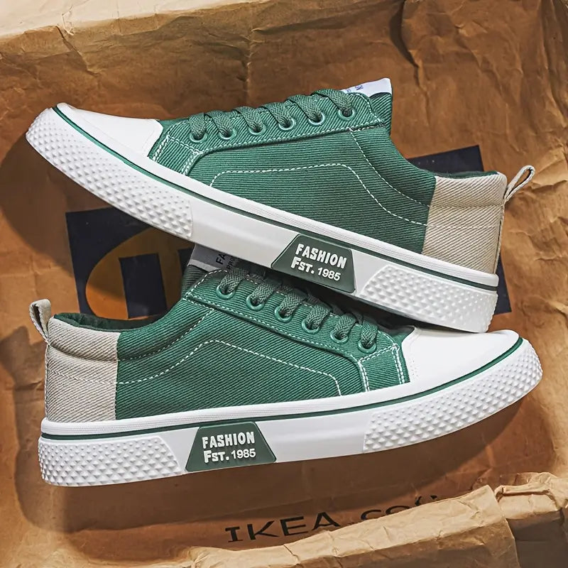 Emmett - Cushioned Lace Up Canvas Sneakers 9