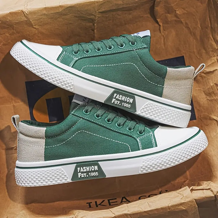 Emmett - Cushioned Lace Up Canvas Sneakers 9