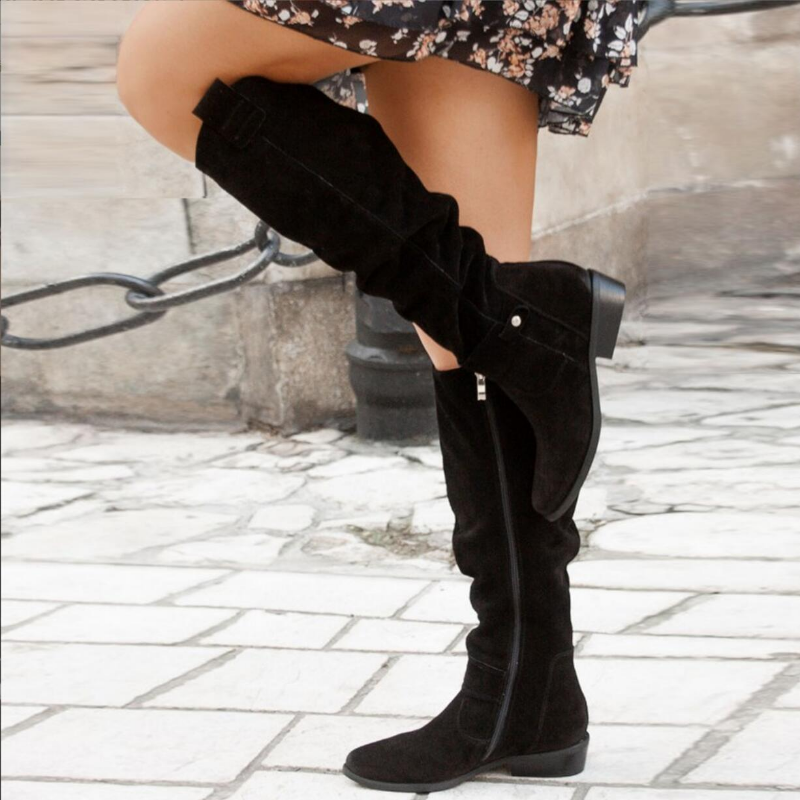 Enid | Women's Orthopedic Slouch Boots Knee High Flat Comfortable 2