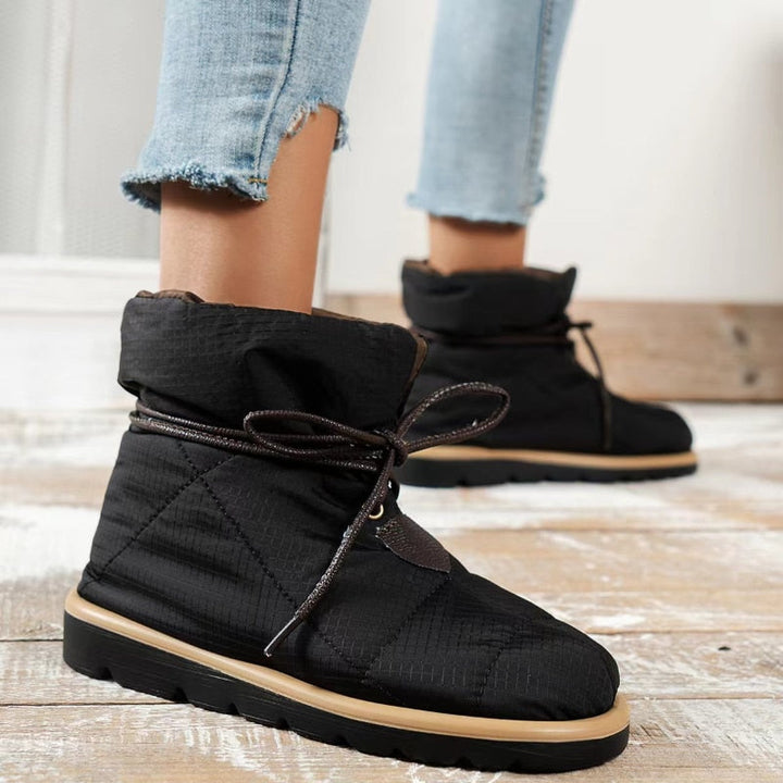 Evelien | Women's Quilted Puffer Lace Up Ankle Boots 1