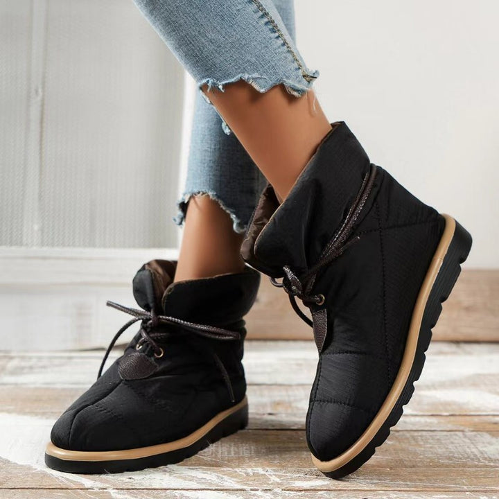 Evelien | Women's Quilted Puffer Lace Up Ankle Boots 5