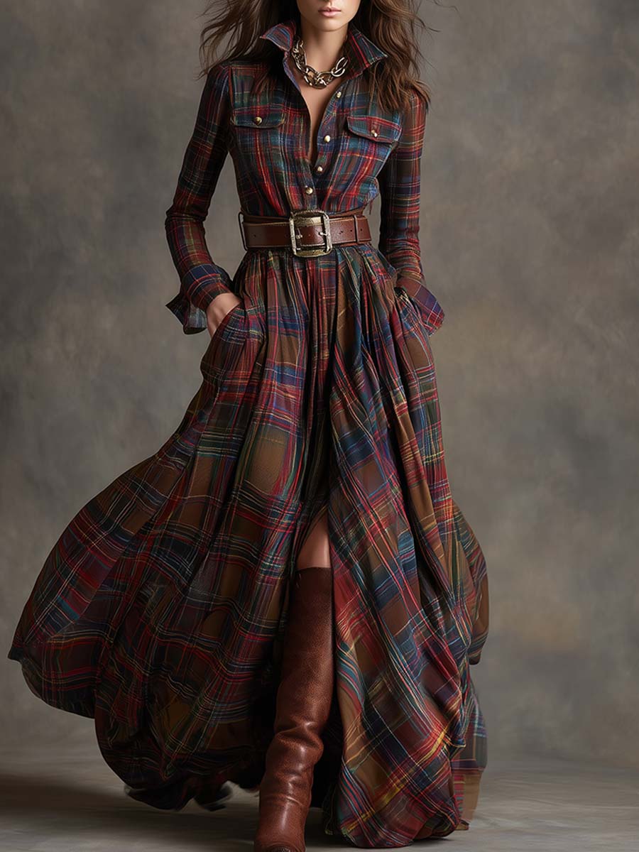 EVELYN - CLASSIC BUTTON SHIRT FALL DRESS 1