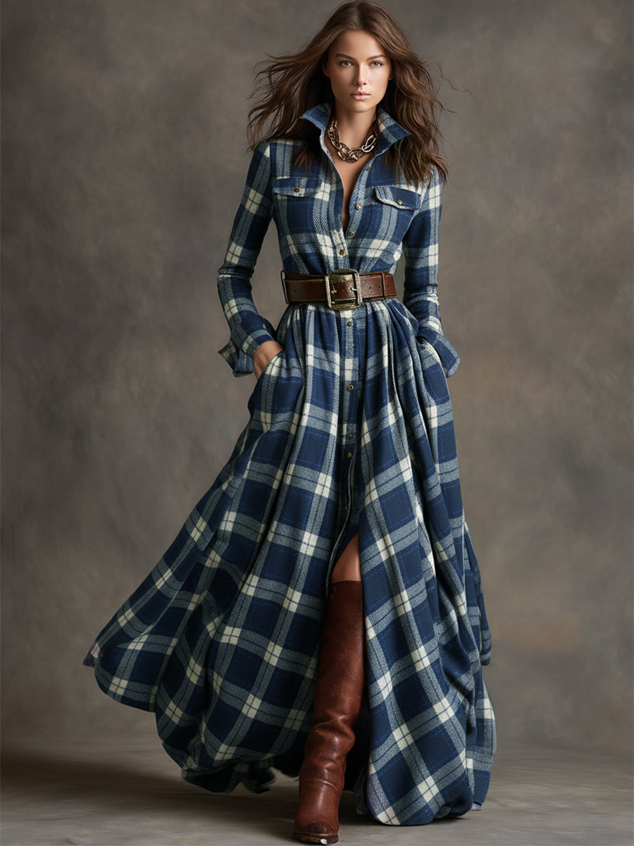EVELYN - CLASSIC BUTTON SHIRT FALL DRESS 12