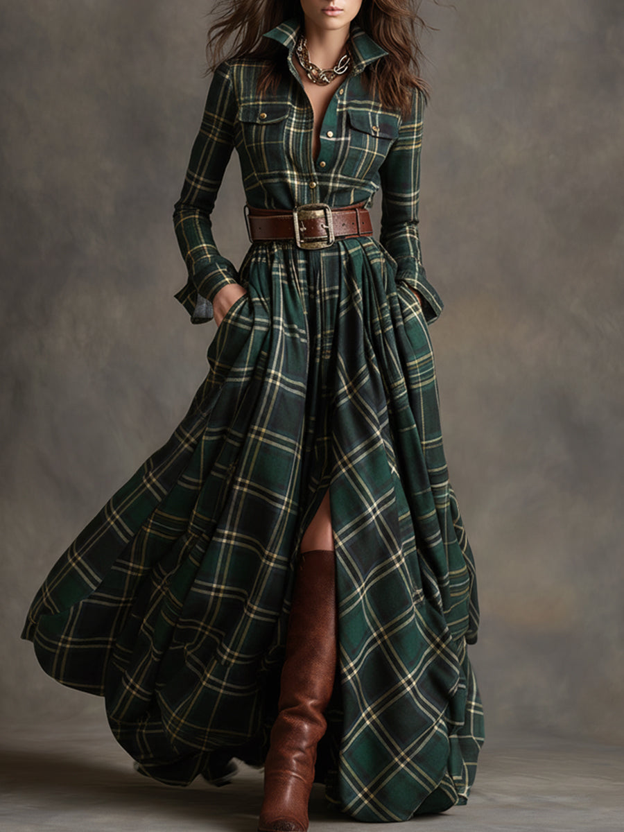 Evelyn - Classic Button Shirt Fall Dress 2