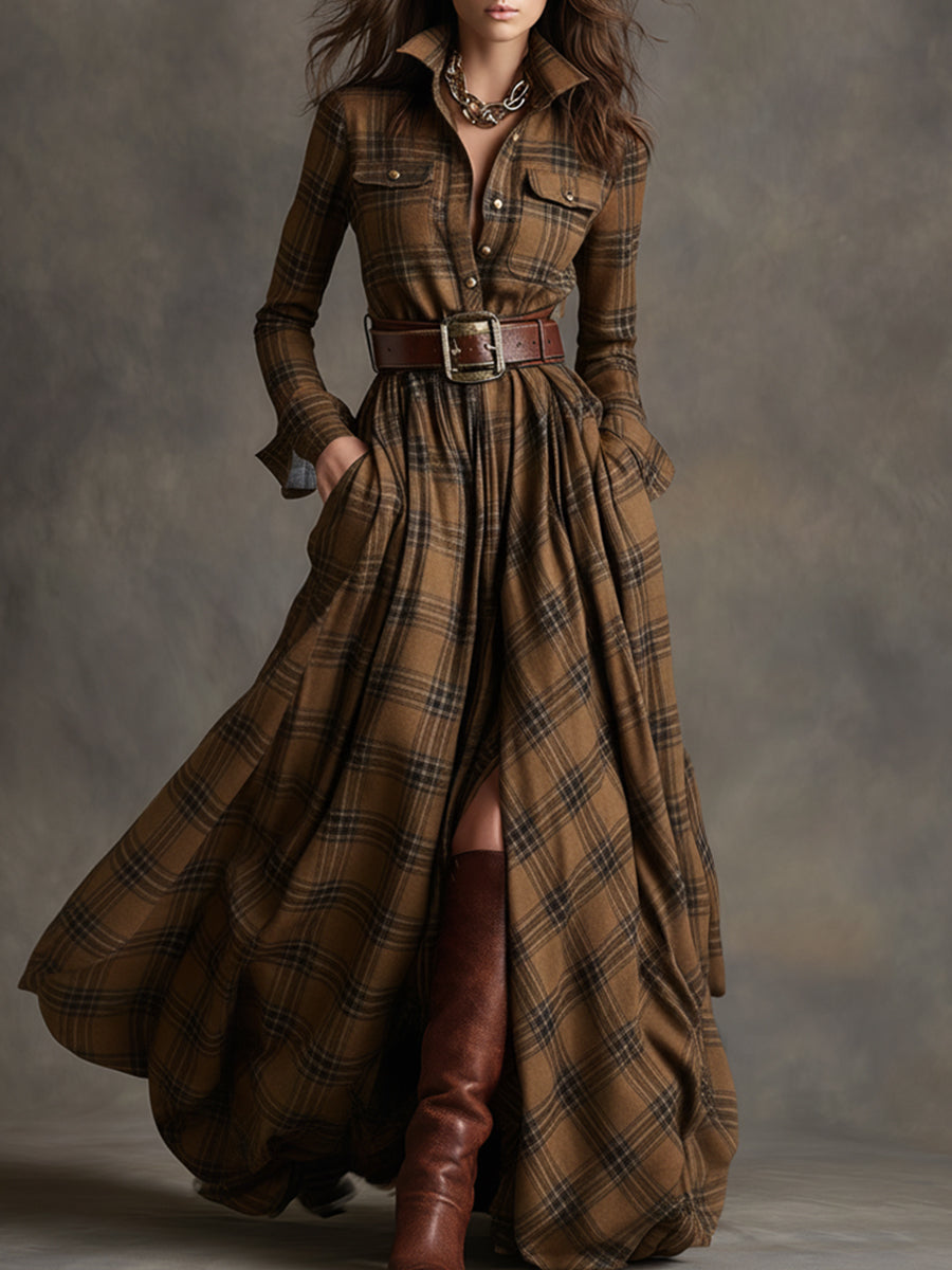 EVELYN - CLASSIC BUTTON SHIRT FALL DRESS 3