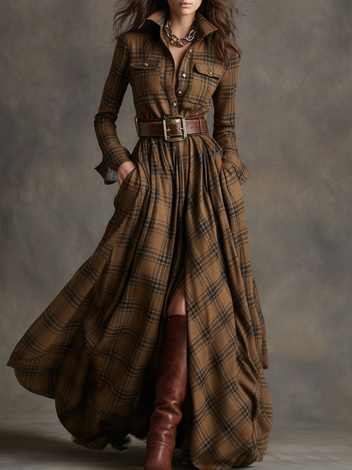 EVELYN - CLASSIC BUTTON SHIRT FALL DRESS 3