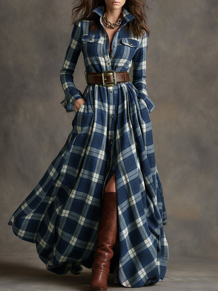EVELYN - CLASSIC BUTTON SHIRT FALL DRESS 4