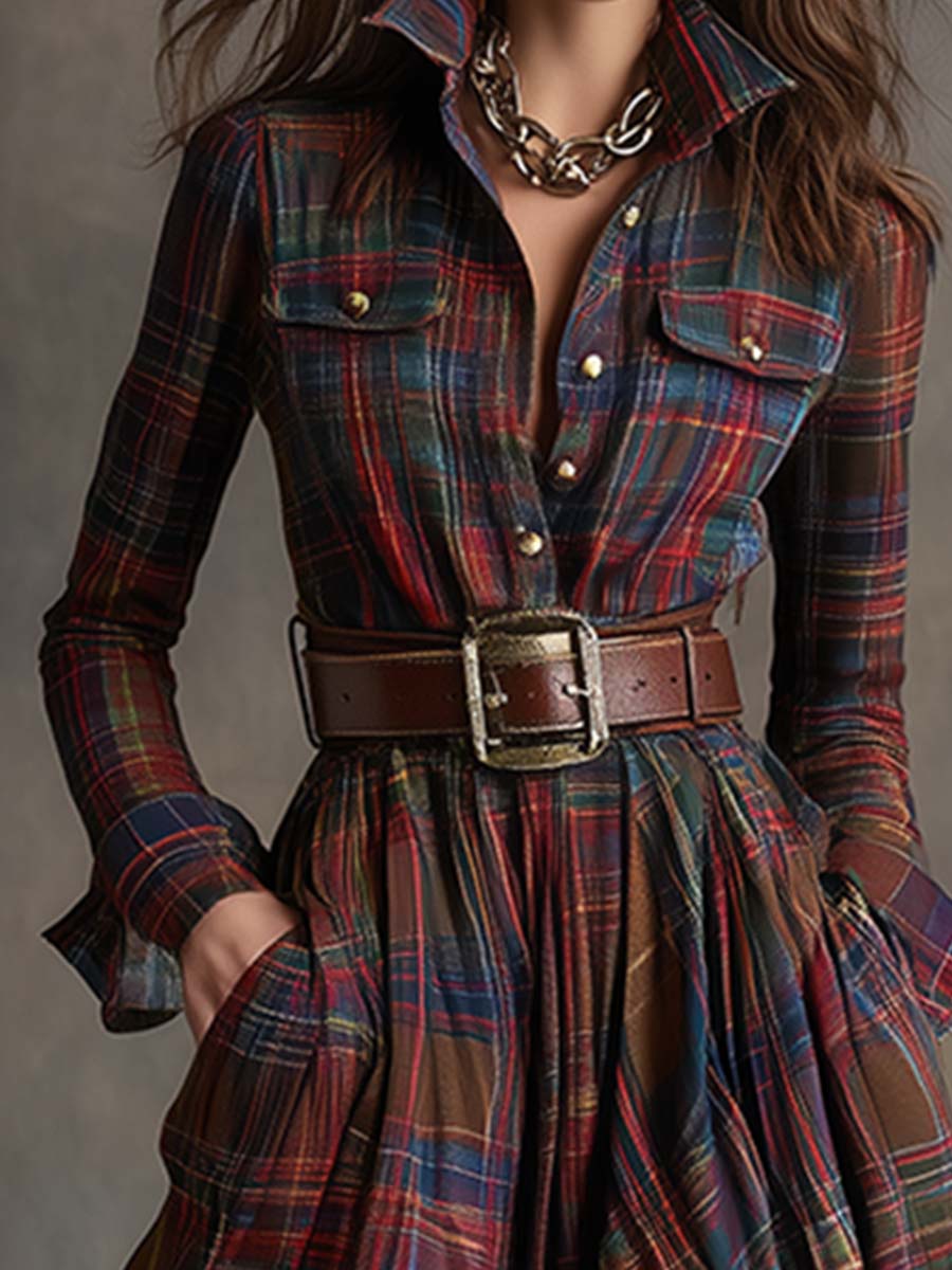 EVELYN - CLASSIC BUTTON SHIRT FALL DRESS 7