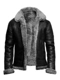 Everett - Sherpa Aviator Leather Jacket