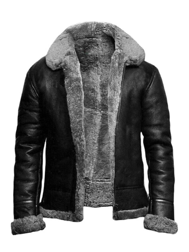Everett - Sherpa Aviator Leather Jacket 1