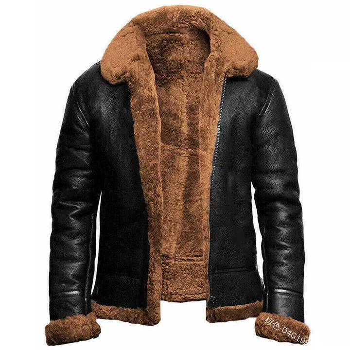 Everett - Sherpa Aviator Leather Jacket 3