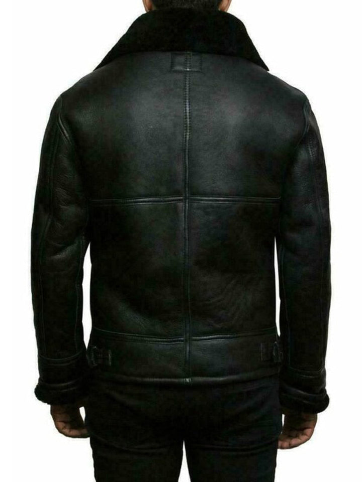 Everett - Sherpa Aviator Leather Jacket 4