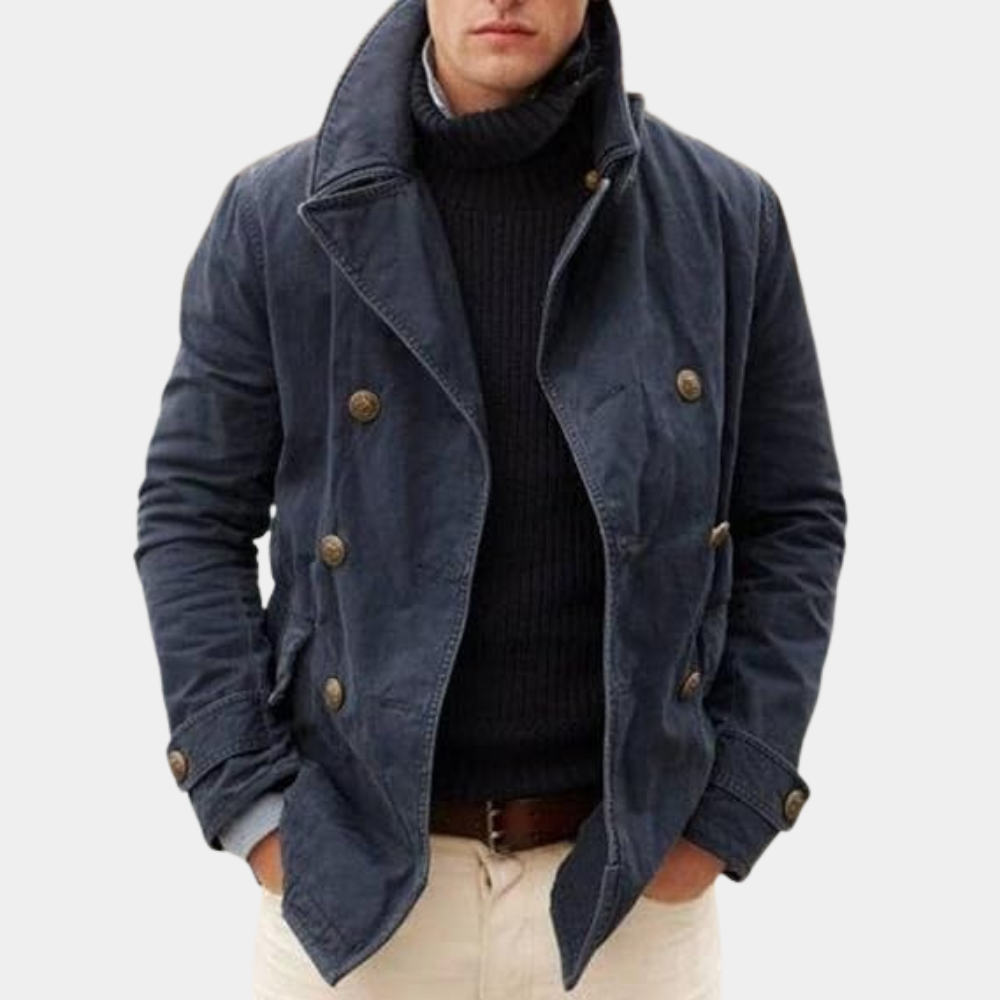 Evert | Men's Pea Coat Double Breasted Casual Jacket 3