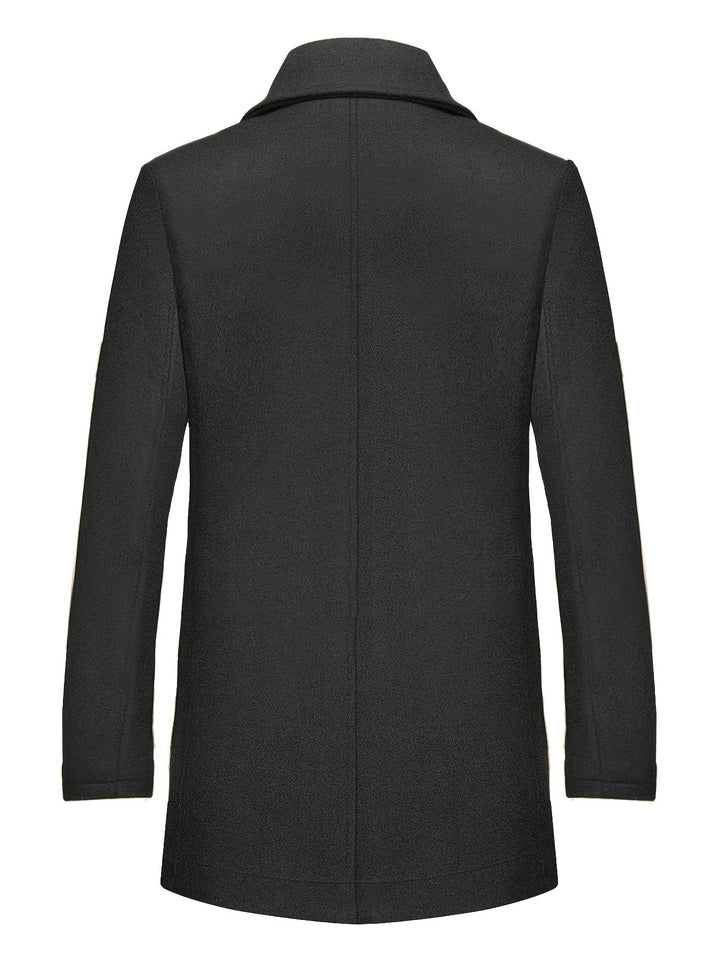 Men's Single Breasted Overcoat – Detail View