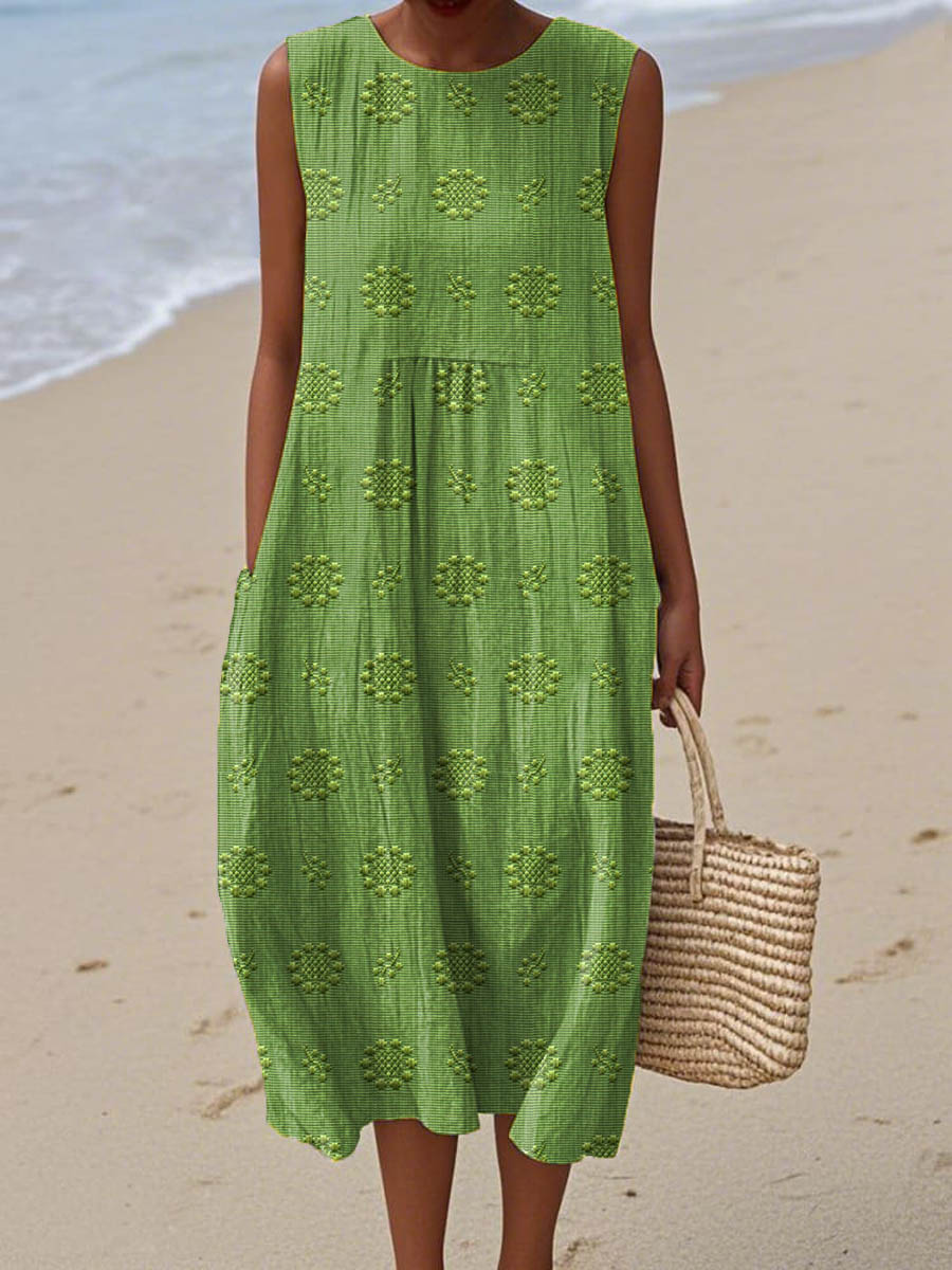 Vibeke™ | Elegant Sleeveless Dress with Functional Pockets