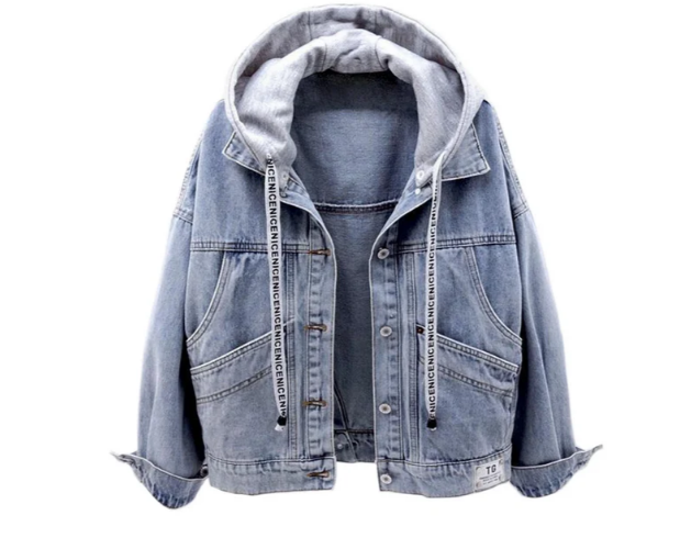 Faye - Oversized Hooded Denim Jacket 1
