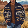 Folkert | Men's Aztec Shawl Collar Zip Cardigan