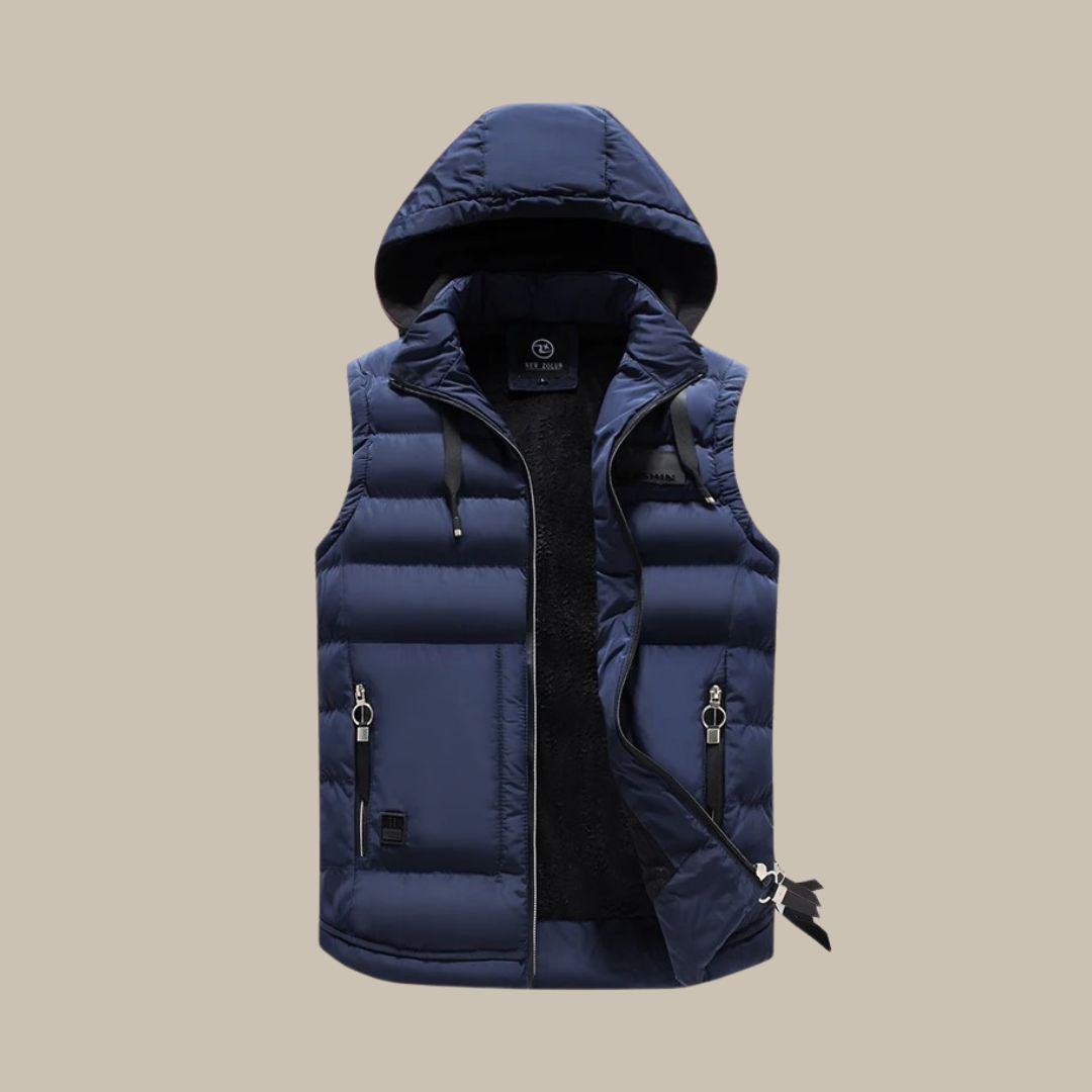 Freek | Men's Puffer Vest Hooded Quilted Winter 1