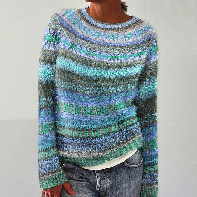 Freya - Icelandic Fair Isle Knit Sweater 1