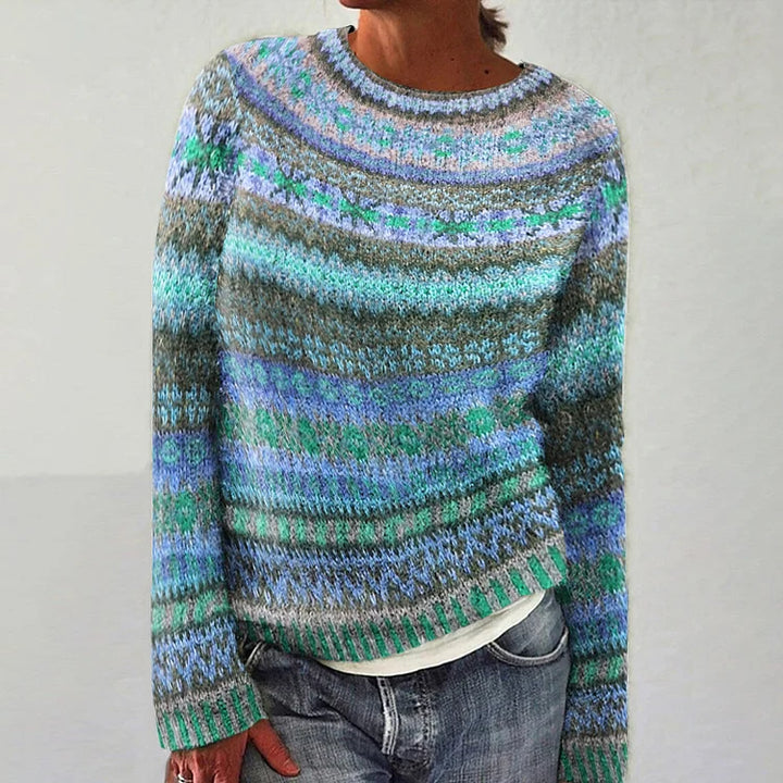 Freya - Icelandic Fair Isle Knit Sweater 1