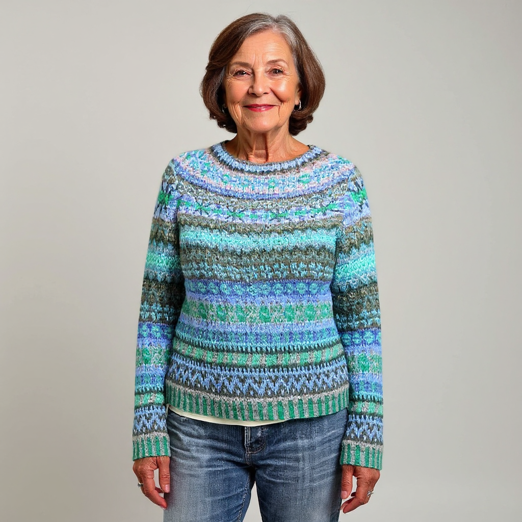 Freya - Icelandic Fair Isle Knit Sweater 2