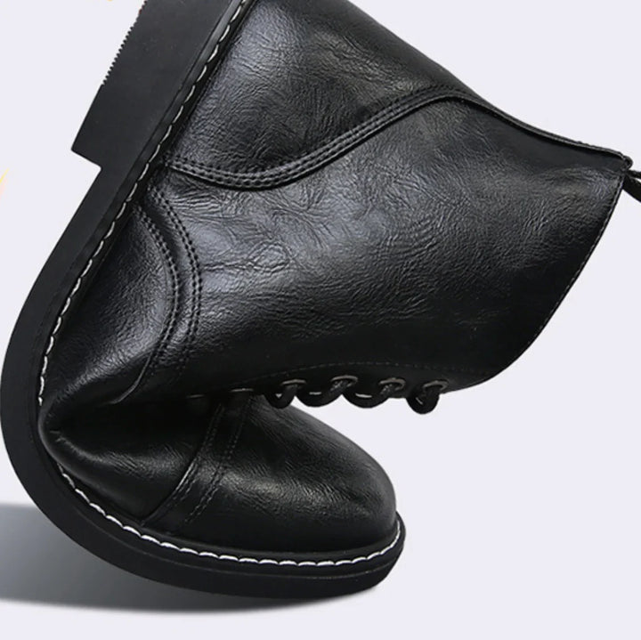 Garrett | Men's Leather Boots Work Lace Up Cap Toe Casual 8