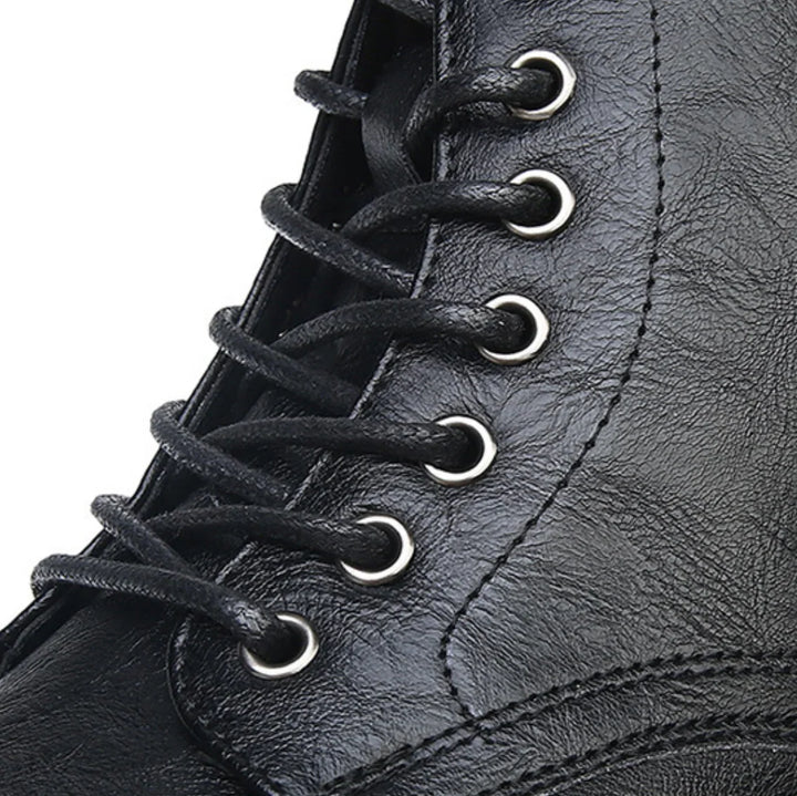 Garrett | Men's Leather Boots Work Lace Up Cap Toe Casual 9
