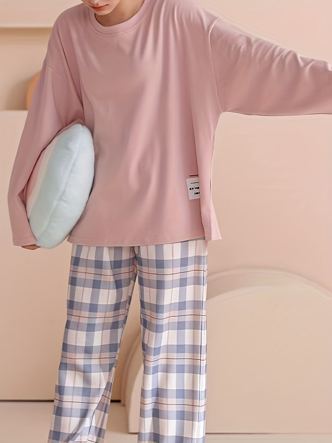 Genevieve | Women's Plaid Pajamas Set Long Sleeve 5