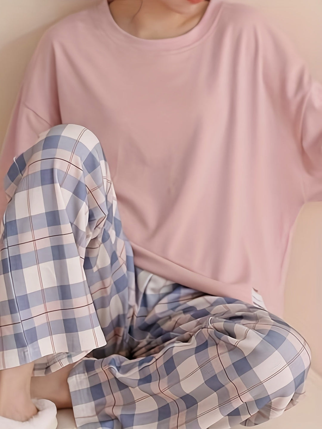 Genevieve | Women's Plaid Pajamas Set Long Sleeve 7
