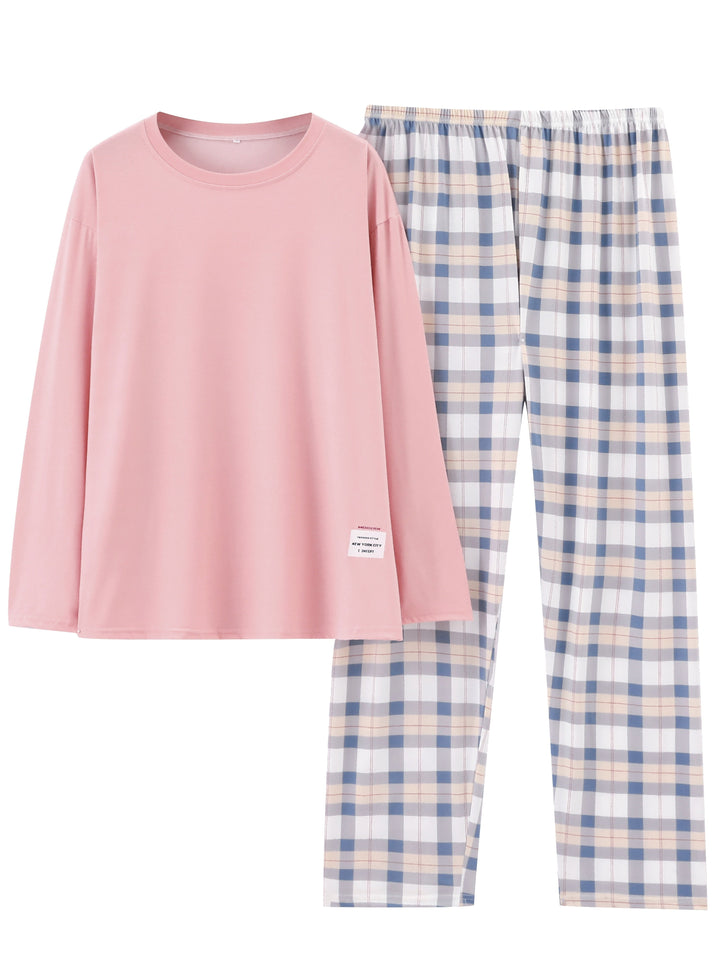 Genevieve | Women's Plaid Pajamas Set Long Sleeve 8