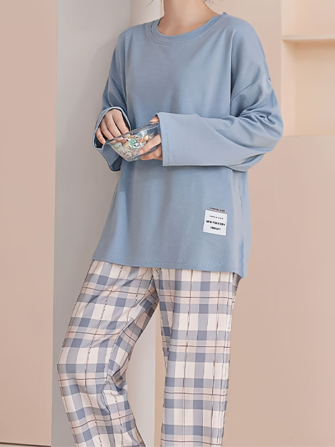Genevieve | Women's Plaid Pajamas Set Long Sleeve 9