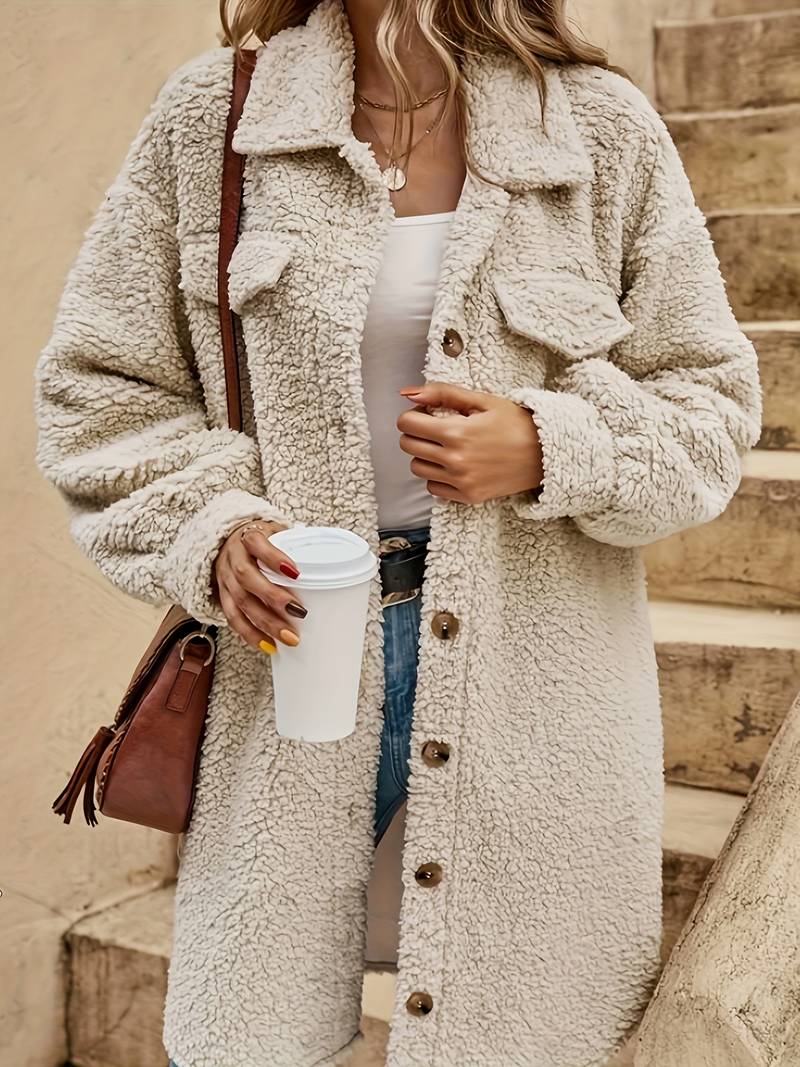Georgia | Women's Teddy Coat Fleece Sherpa Jacket Oversized 1