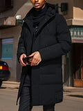 Gijs | Men's Long Puffer Coat Hooded Quilted Winter