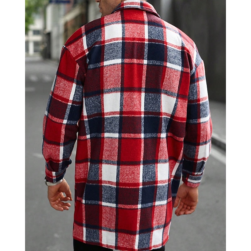 Gijsbert | Men's Plaid Flannel Shirt Jacket Shacket 12