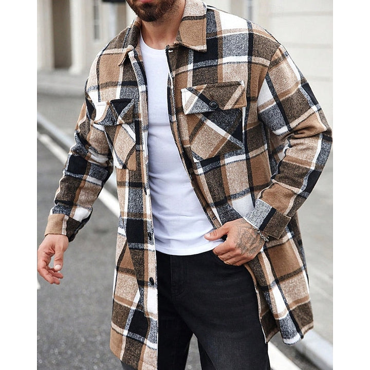 Gijsbert | Men's Plaid Flannel Shirt Jacket Shacket 3