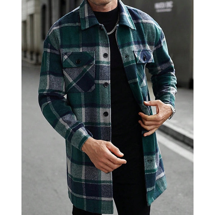 Gijsbert | Men's Plaid Flannel Shirt Jacket Shacket 4