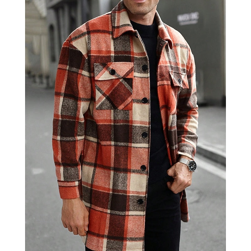 Gijsbert | Men's Plaid Flannel Shirt Jacket Shacket 6