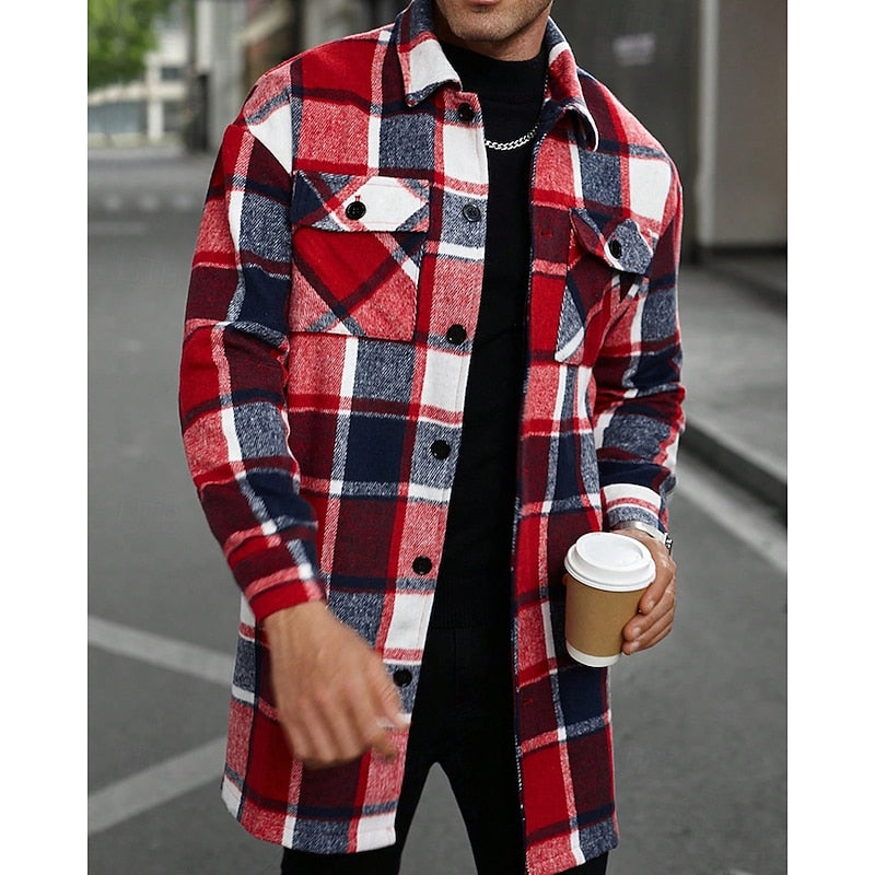 Gijsbert | Men's Plaid Flannel Shirt Jacket Shacket 8