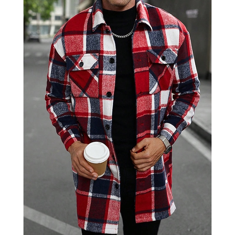 Gijsbert | Men's Plaid Flannel Shirt Jacket Shacket 9