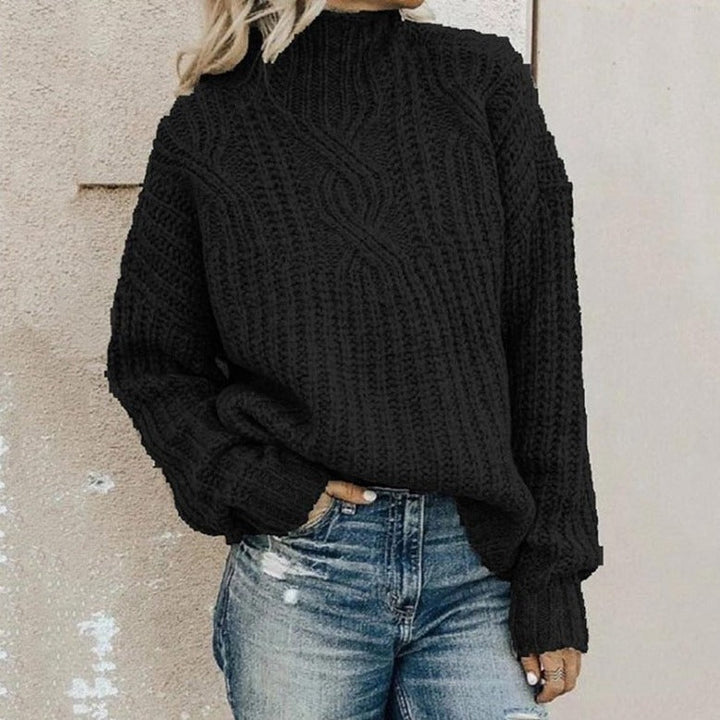 Greetje | Women's Turtleneck Sweater Chunky Knit Oversized Pullover 2