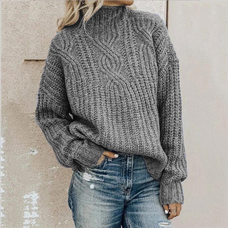 Greetje | Women's Turtleneck Sweater Chunky Knit Oversized Pullover 4