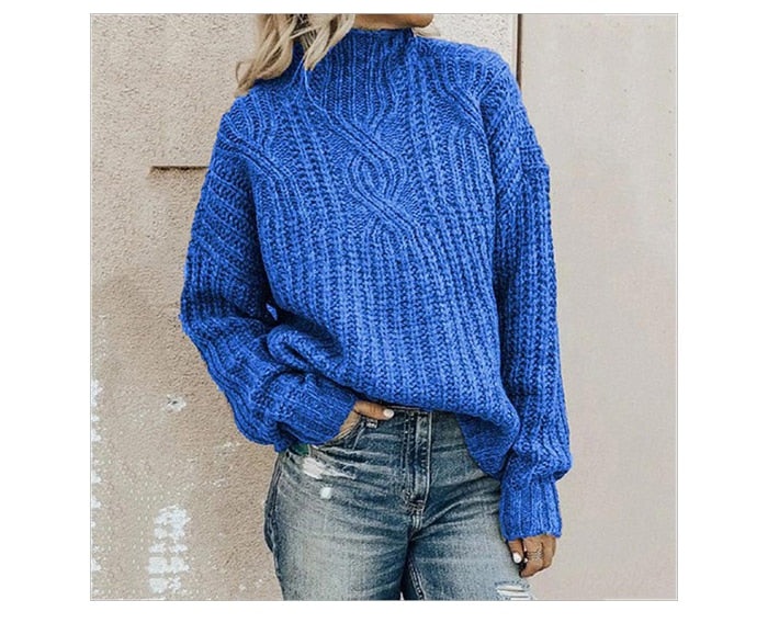 Greetje | Women's Turtleneck Sweater Chunky Knit Oversized Pullover 5