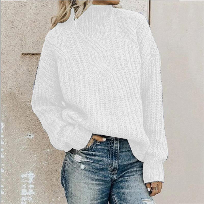 Greetje | Women's Turtleneck Sweater Chunky Knit Oversized Pullover 6