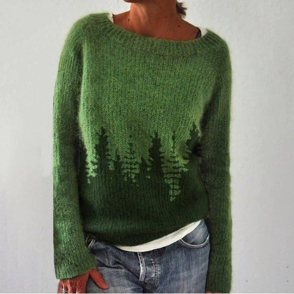 Greta - Nordic Forest Knit Sweater 1
