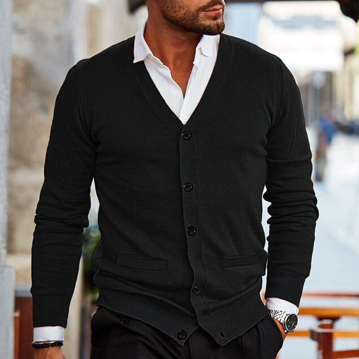 Gustav | Men's V Neck Cardigan Sweater Button Up Knit 5