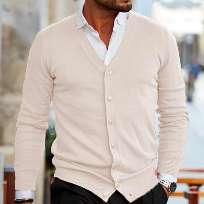 Gustav | Men's V Neck Cardigan Sweater Button Up Knit 6